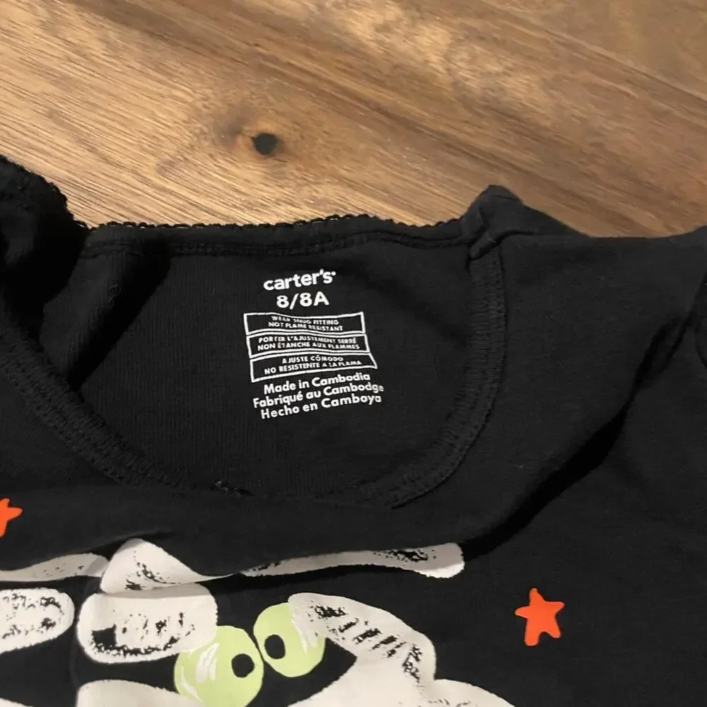 Carter’s Girls Skeleton Pajamas Size 8